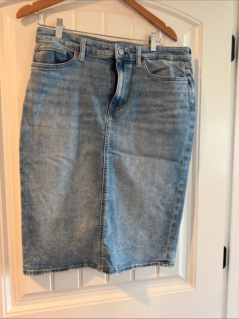 Ralph Lauren Light Blue Denim Pencil Skirt